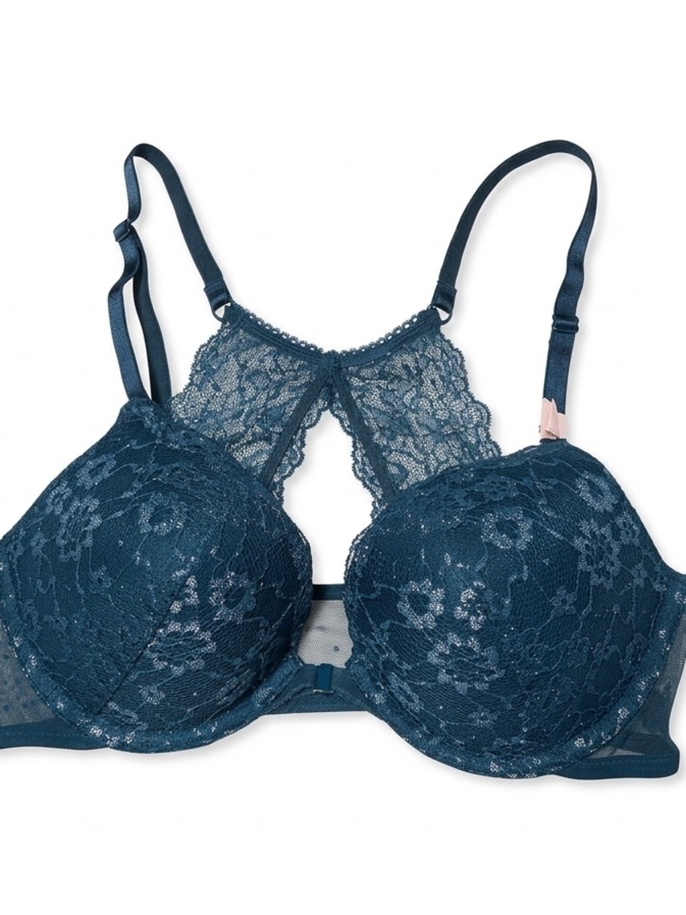 NWT Victoria's Secret Sexy Tee Shimmer Lace Racerback Bra 34C